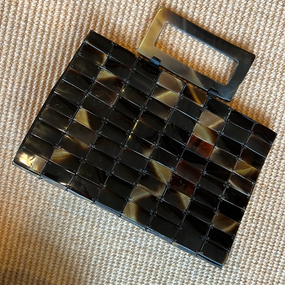 Shiraleah Faux Tortoise Shell Hand Held Purse